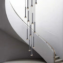 Modern matte black nordic pendant lamp for living room staircase