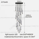 Modern matte black nordic pendant lamp for living room staircase