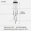 Modern matte black nordic pendant lamp for living room staircase