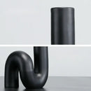 DecorBites™ Black Pipe Geometric Resin Twist Knot Figurine - Home Decor Accessory