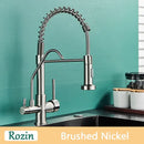 Modern matte black pull down pure water kitchen faucet