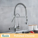 Modern matte black pull down pure water kitchen faucet