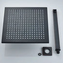 Modern matte black rain shower faucet with handshower for bathroom