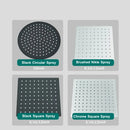 Modern matte black rainfall shower head set bathroom fixture