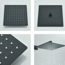Modern matte black rainfall shower head set bathroom fixture