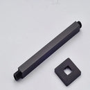 Modern matte black rainfall shower head set bathroom fixture