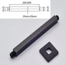 Modern matte black rainfall shower head set bathroom fixture