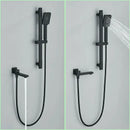 DecorBites™ Black Rainfall Shower Faucets with Slider Bar and Embedded Mixer