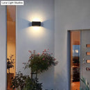 Modern matte black rectangle wall light fixture – yard led sconce