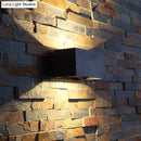 Modern matte black rectangle wall light fixture – yard led sconce