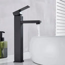 Modern matte black rectangular basin faucet bathroom sink mixer