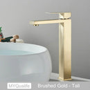 Modern matte black rectangular basin faucet mixer bathroom tap
