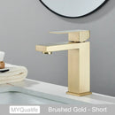 Modern matte black rectangular basin faucet mixer bathroom tap