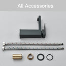 Modern matte black rectangular basin faucet mixer bathroom tap