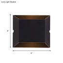Modern matte black rectangular led wall sconce balcony outdoor light