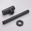 Modern matte black round bottle trap with pop up drain bathroom