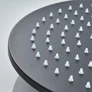 Modern matte black round brass rain shower head bathroom fixture