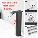 Modern matte black sensor waterfall basin faucet bathroom mixer