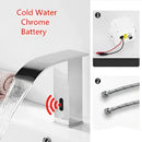 Modern matte black sensor waterfall basin faucet bathroom mixer