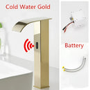 Modern matte black sensor waterfall basin faucet bathroom mixer