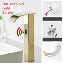 Modern matte black sensor waterfall basin faucet bathroom mixer
