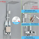 Modern matte black shower faucet set bathroom rain shower system