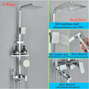 Modern matte black shower faucet set bathroom rain shower system