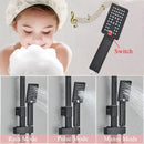 Modern matte black shower faucet set with waterfall bathtub tap