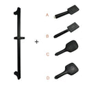 Modern matte black shower slider rail set bathroom rainhead
