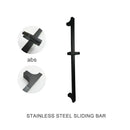 Modern matte black shower slider rail set bathroom rainhead