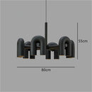 Modern matte black & silver tube wall lamp bedroom sconce