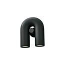 Modern matte black & silver tube wall lamp bedroom sconce