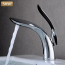 Modern matte black single handle basin faucet bathroom tap