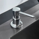 Modern matte black soap dispenser with stainless steel head kitchen