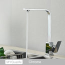 Modern matte black square kitchen faucet hot and cold mixer tap