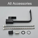 Modern matte black square kitchen faucet hot and cold mixer tap