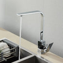 Modern matte black square kitchen faucet hot and cold mixer tap