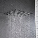 Modern matte black square rainfall shower head bathroom fixture