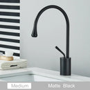 Modern matte black swivel waterfall basin faucet bathroom mixer