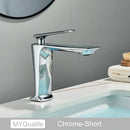 DecorBites™ Black Tall Basin Brass Bathroom Sink Faucet Single Handle Deck Mounted