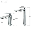DecorBites™ Black Tall Basin Brass Bathroom Sink Faucet Single Handle Deck Mounted