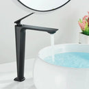 DecorBites™ Black Tall Basin Brass Bathroom Sink Faucet Single Handle Deck Mounted