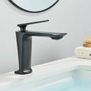 DecorBites™ Black Tall Basin Brass Bathroom Sink Faucet Single Handle Deck Mounted