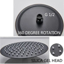 Modern matte black thermostatic shower faucet set bathroom rainfall head