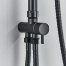 DecorBites™ Black Thermostatic Shower Faucet Set Chrome Wall Mount Rainfall Mixer Tap