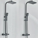 Modern matte black thermostatic shower faucet system for bathroom
