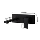 Modern matte black wall mounted basin faucet bathroom mixer