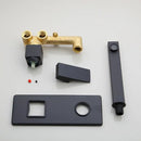 Modern matte black wall mounted basin faucet bathroom mixer
