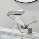 Modern matte black waterfall basin faucet bathroom mixer