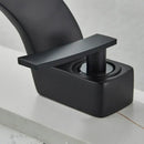 Modern matte black waterfall basin faucet bathroom mixer